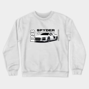 R8 Spyder Quattro 2019 + Car Blueprint Crewneck Sweatshirt